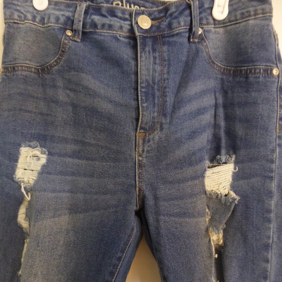 BLUENOTES | size 30 | High Rise Crop Jeggings | Destroyed / Distressed | NWOT - Picture 2 of 5